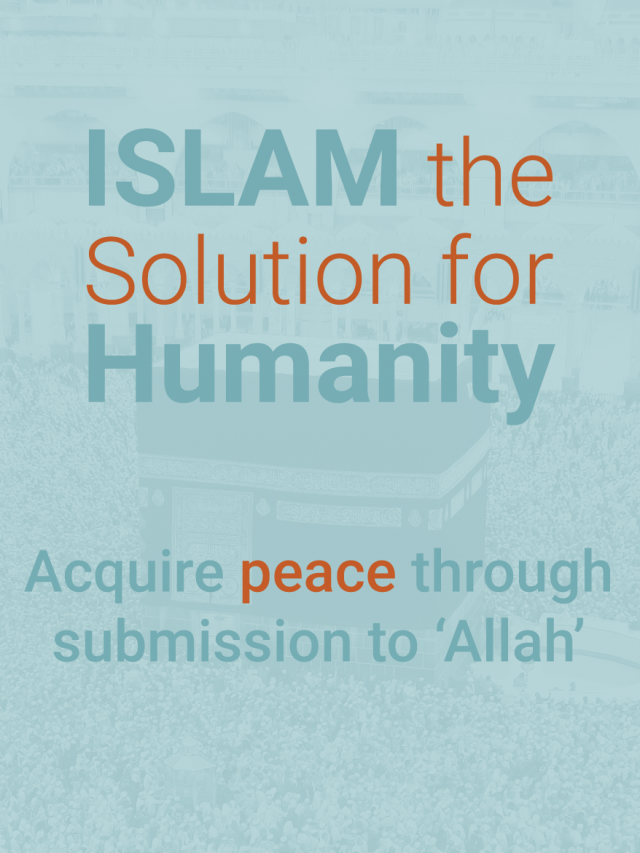 Islam a solution for humanity