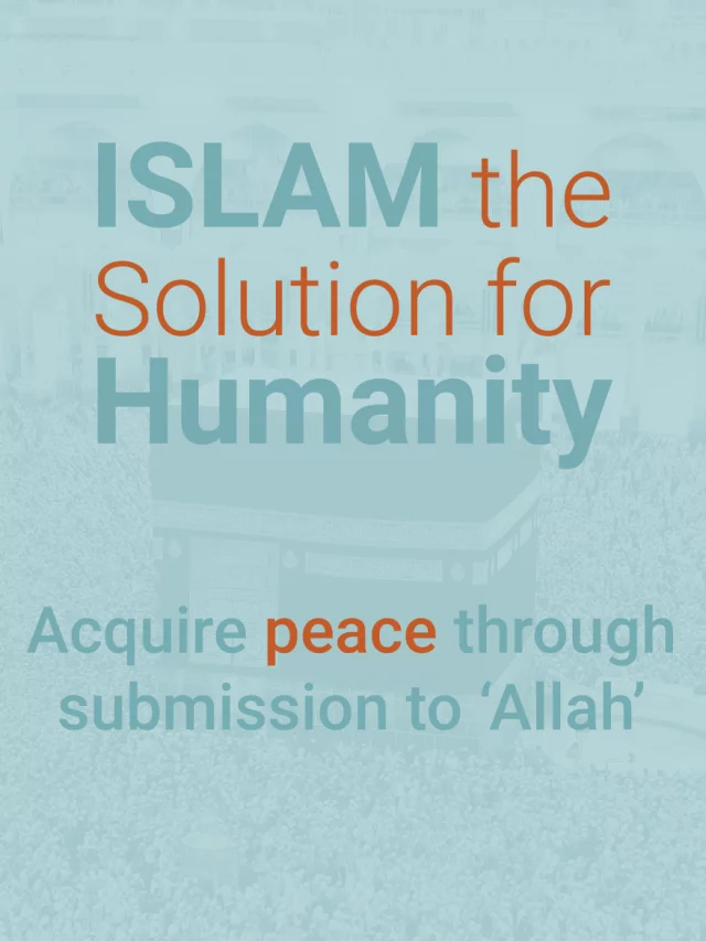 Islam a solution for humanity